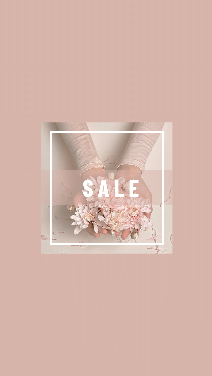 Simple Square Frame Bouquet Simple Text Sale Instagram Highlight