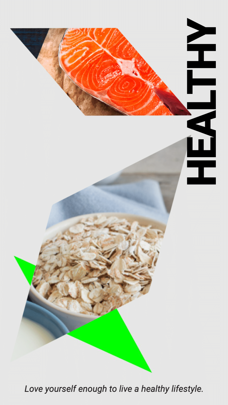 Creative Geometry Frame Health Breakfast Instagram Story