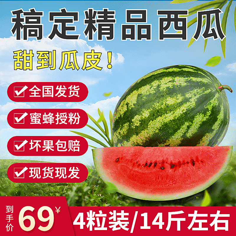 夏上新生鲜水果西瓜直通车主图
