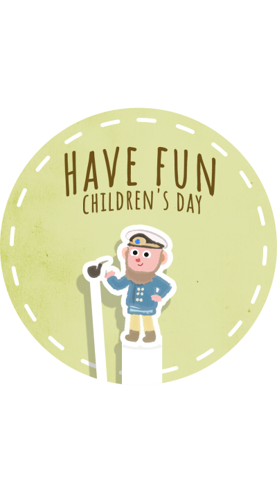 White Background Dark Green Circle Children Simple Fashion Style Instagram Highlight