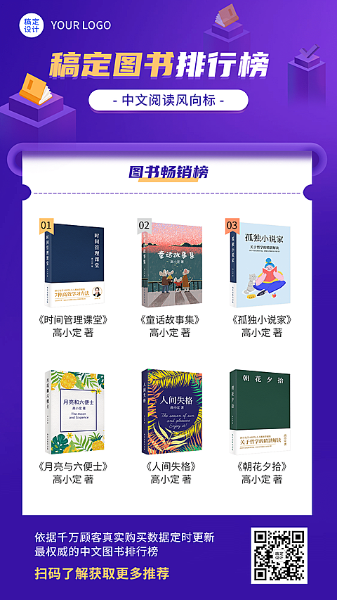 图书文学阅读书单排行榜单海报