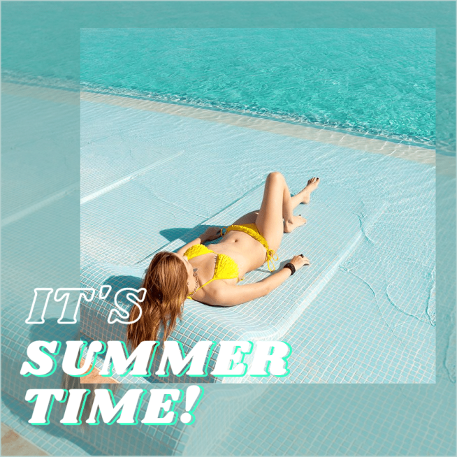 Simple Fashion Summer Time Woman Personal Display Instagram Post预览效果