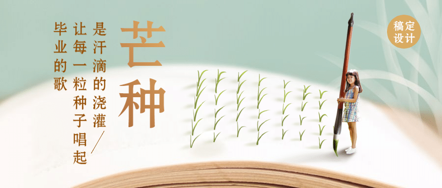 芒种节气实景教育学习公众号首图预览效果