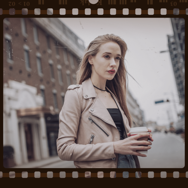 Female Street Photo Simple Fashion Style Film Simulation Poster Instagram Post预览效果