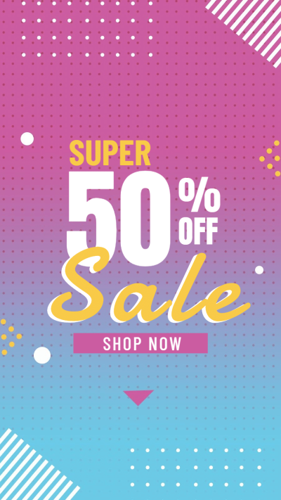 Gradual Change Color Background Discount Sale Instagram Highlight