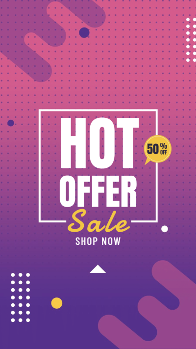 Creative Dialog Box Element Hot Offer Sale Instagram Highlight
