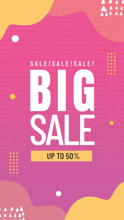 Fashion Pink Color Block Element Big Sale Discount Instagram Highlight