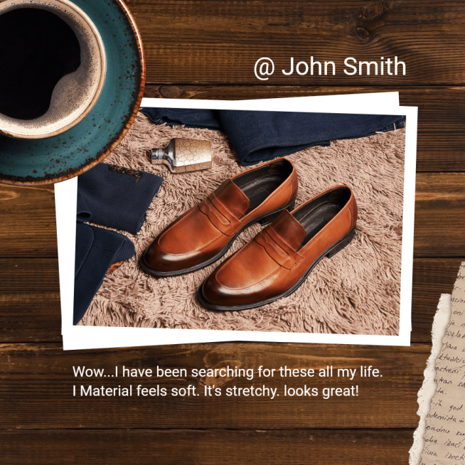 Men's Leather Shoes Customer Feedback Ecommerce Product Image预览效果