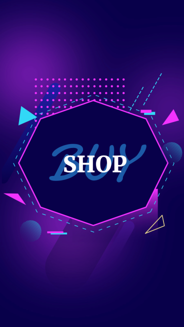 Fashionable Geometry Frame Neon Text Shop Instagram Highlight预览效果