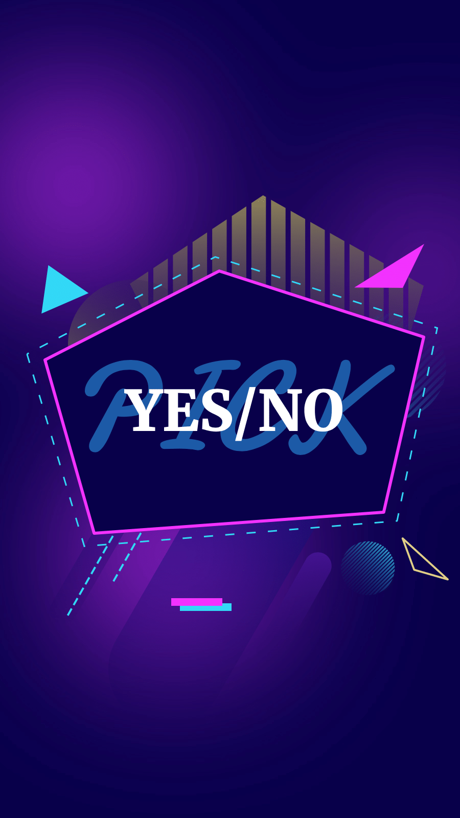 Fashionable Geometry Frame  Neon Text Yes Or No Instagram Highlight