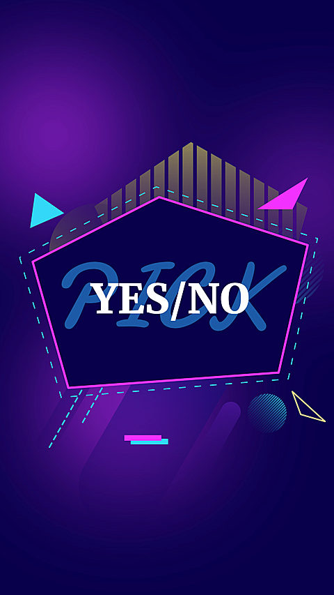 Fashionable Geometry Frame  Neon Text Yes Or No Instagram Highlight