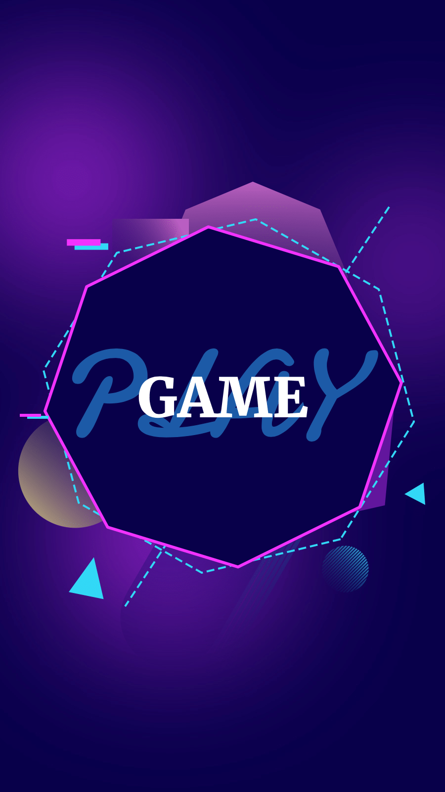 Fashionable Geometry Frame Neon Text Game Instagram Highlight
