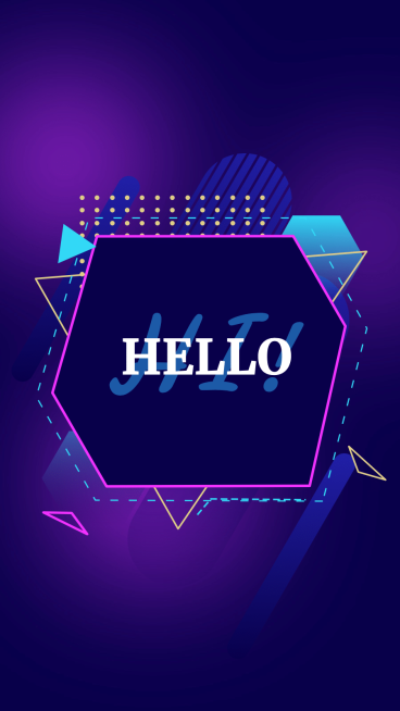 Fashion Neon Light Geometry Frame Simple Text Instagram Highlight预览效果