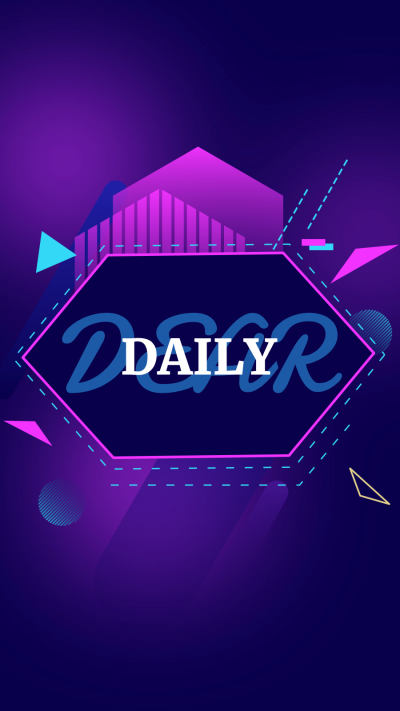 Fashionable Neon Hexagon Frame Text Daliy  Instagram Highlight