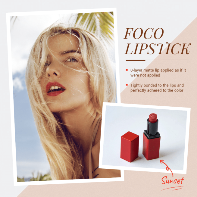 Sunshine Girl Simple Fashion Lipsticks Display Introduction Ecommerce Product Image预览效果