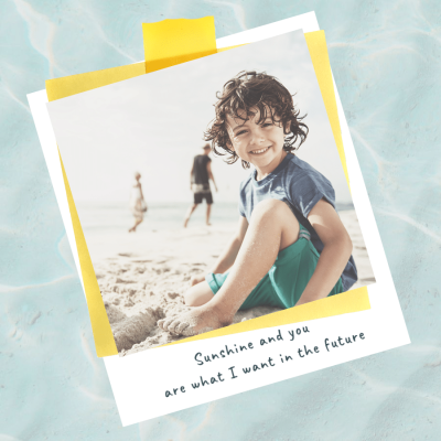Fresh Summer Beach Boy Display Instagram Post