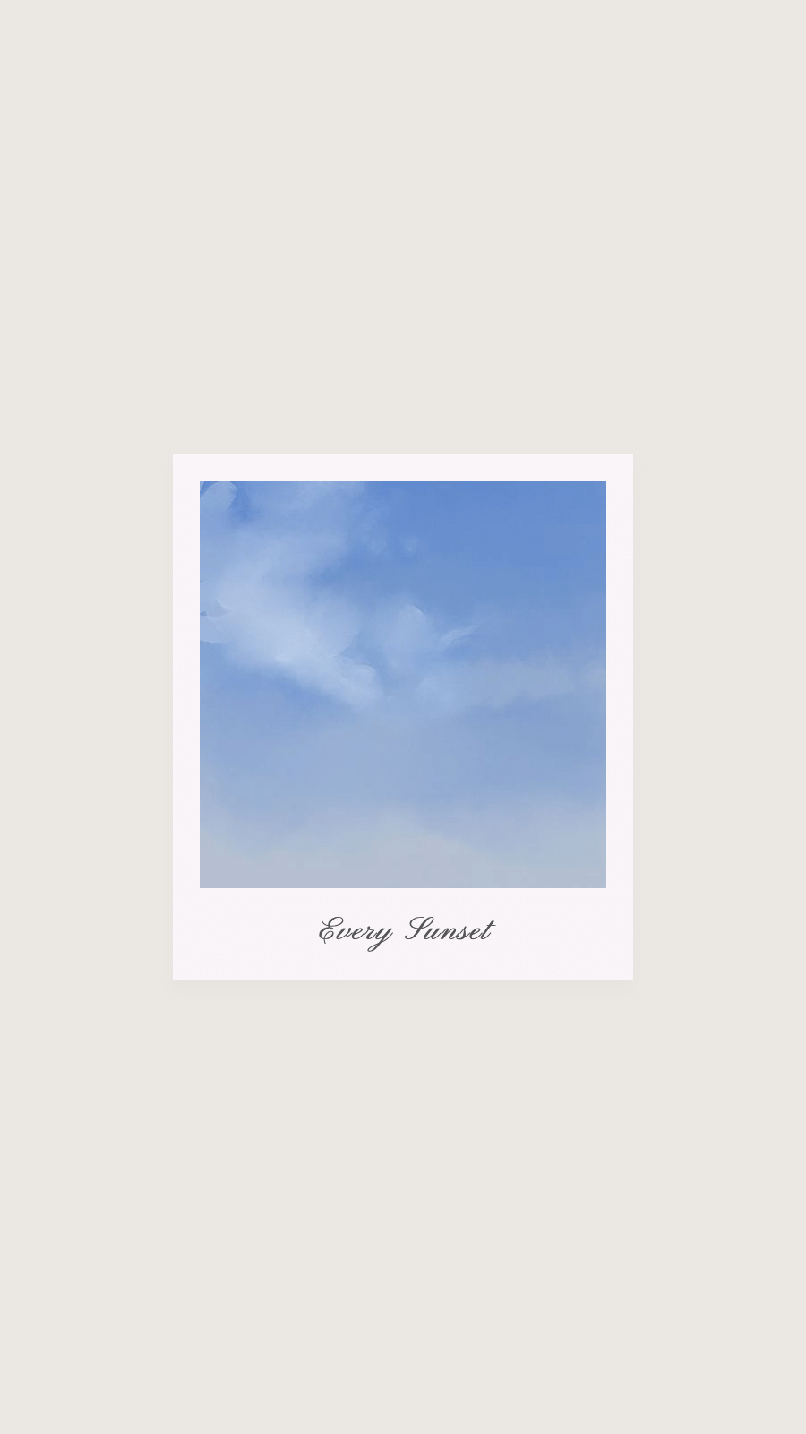 Simple Fresh Style Blue Sky Record Photo Instagram Highlight