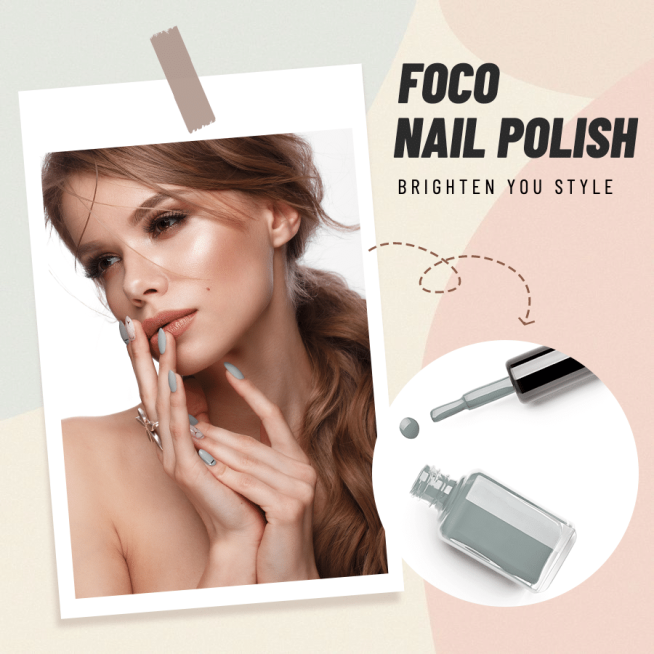 Fashion Color Block Element Ring Frame Nail Polish Instagram Post预览效果