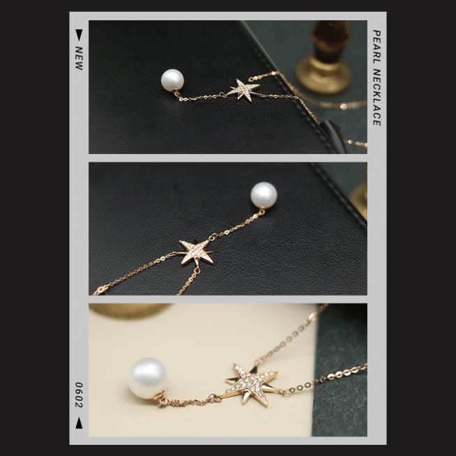 Literary Female Necklace New Arrival Display Instagram Post预览效果