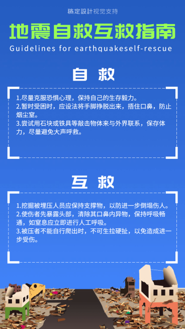 防灾抗灾地震互救自救指南预览效果