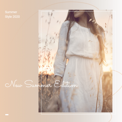 Gradual Change Background Fresh Women's Wear Summer New Arrival Display Ecommerce Product Image