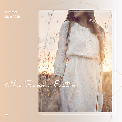 Gradual Change Background Fresh Women's Wear Summer New Arrival Display Ecommerce Product Image