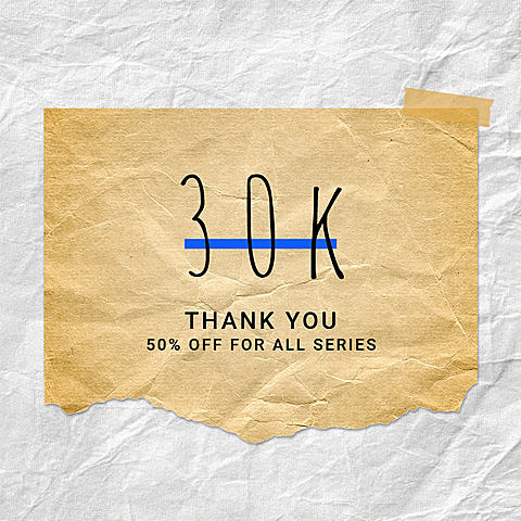 30K Follower Celebration Sale Event Announcement Ecommerce Product Image