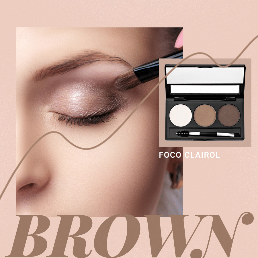 Brown System Simple Fashion Eye Shadow Display Introduction Ecommerce Product Image