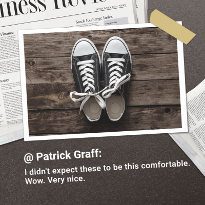 Simple Literary Shoes Sales Feedback Instagram Post
