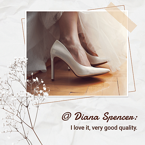 Simple Literary Women's High Heels Sales Feedback Instagram Post