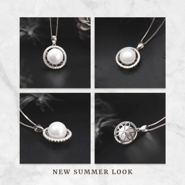 Necklace Photos Jewelry Promotion Simple Fashion Style Poster Instagram Post