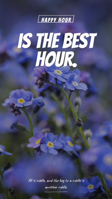 Literary Purple Flower Background Rectangle Frame Text Quotes Instagram Story预览效果