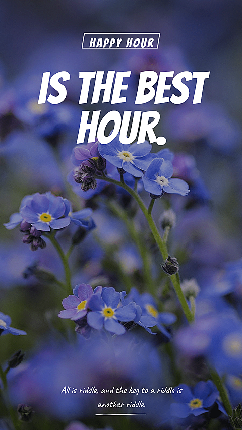 Literary Purple Flower Background Rectangle Frame Text Quotes Instagram Story