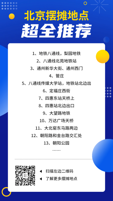 地摊摆摊夜经济地点促销手机海报预览效果
