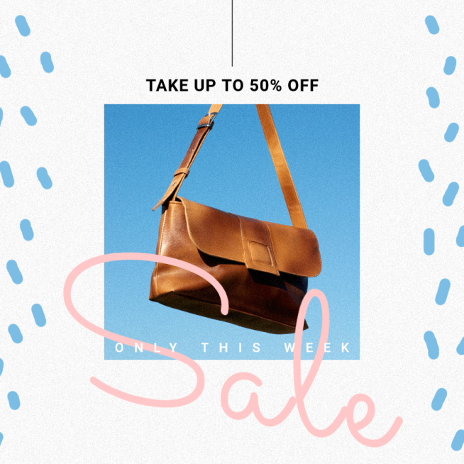 Simple Fashion Women's Bag Discount Sale Instagram Post预览效果