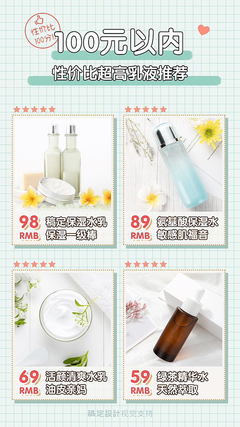 护肤品产品展示促销海报