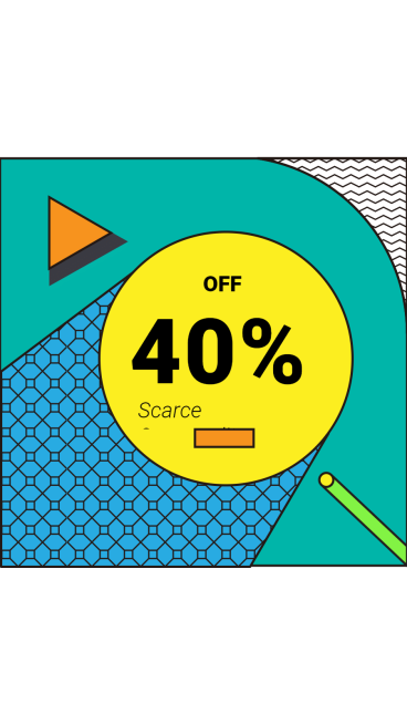 Simple Geometry Rectangle Element Discount Sale Instagram Highlight预览效果