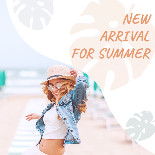 Leaf Element Fresh Women's Wear Summer New Arrival Display Ecommerce Product Image预览效果