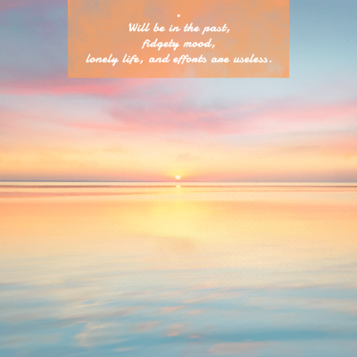 Sea Sky Merged Into One Incentive Text Fashion Simple Style Poster Instagram Post