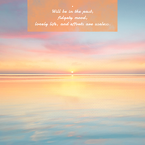 Sea Sky Merged Into One Incentive Text Fashion Simple Style Poster Instagram Post