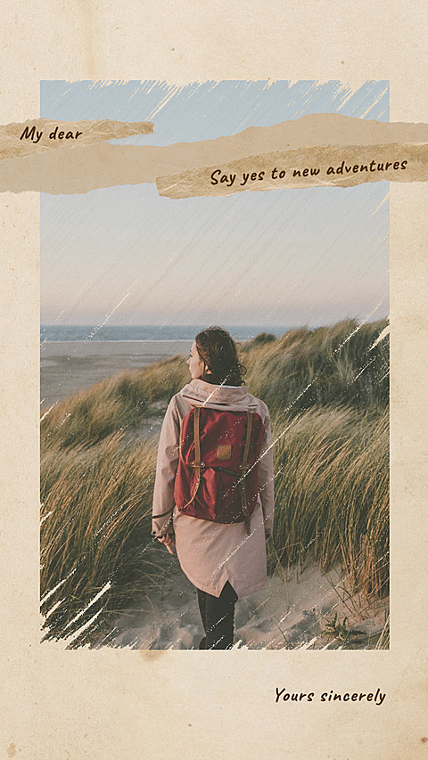 Literary Adventure Woman Personal Lifestyle Display Instagram Story
