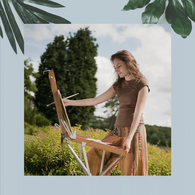 Literary Summer Painter Girl Personal Display Instagram Post预览效果