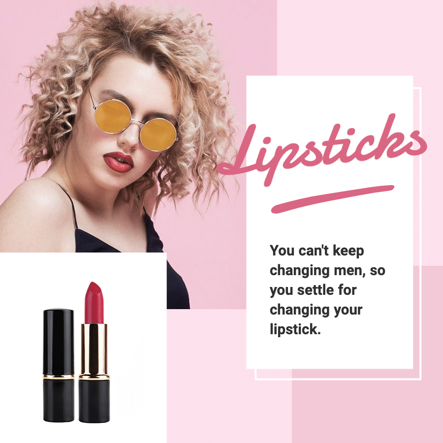 Afro Simple Fashion Lipsticks Display Introduction Ecommerce Product Image预览效果