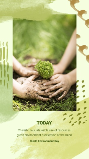 Fresh World Environment Day Propaganda Display Instagram Story