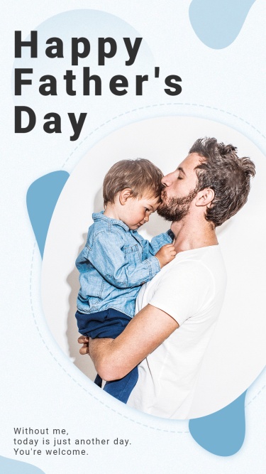 Fresh Color Blocks Element Father's Day Greeting Text Instagram Story