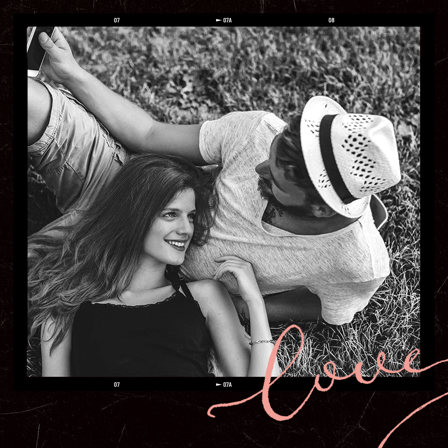 Black White Life Sharing Couple Photo Fashion Art Simple Style Poster Instagram Post