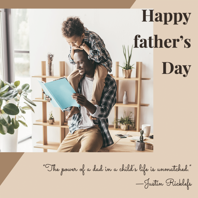 Happy Father’s Day Family Photos Fashion Simple Style Poster Instagram Post预览效果