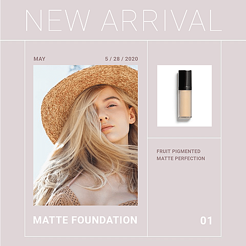 Simple Fashion New Matte Foundation Display Instagram Post