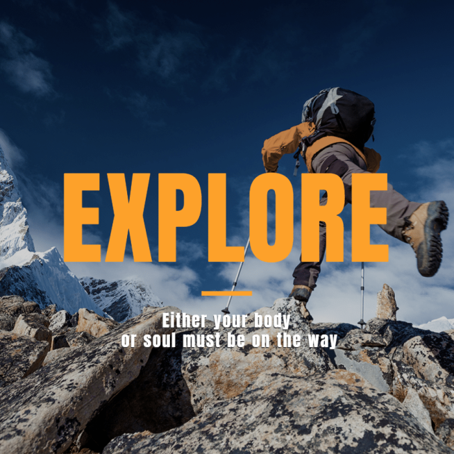 Outdoor Sport Climb Fashion Simple Style Instagram Post预览效果