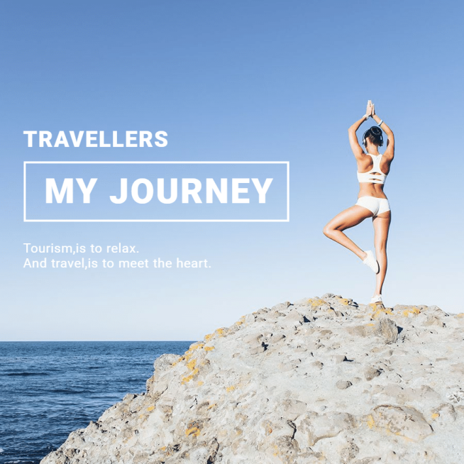 Seaside Exercise Travel Record Quote Fashion Simple Style Instagram Post预览效果